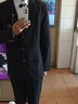 花花公子（PLAYBOY）DK制服西裝外套男學(xué)院風(fēng)日系痞帥感百搭學(xué)生黑色jk休閑西服 黑色配同款胸牌 M 曬單實拍圖