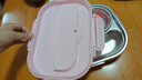 美廚（maxcook）304不銹鋼飯盒微波爐飯盒4格保溫學生飯盒配餐具1.6L隨機MCFT5562 曬單實拍圖