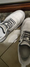 千百度【頭層牛皮】大碼男鞋小白鞋軟皮百搭高幫運動(dòng)休閑鞋板鞋 白色 41 曬單實(shí)拍圖