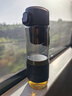 富光一鍵彈蓋磁彈泡茶杯Tritan材質(zhì)茶水分離杯塑料水杯子黑色720ml 曬單實(shí)拍圖