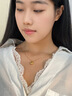 傾愛黃金項鏈女999足金小金坨吊墜小眾輕奢鎖骨鏈七夕禮物送女友 小金錘足金吊墜+金色銀鏈 曬單實拍圖
