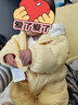 巴拉巴拉童裝嬰兒連體衣輕薄羽絨服寶寶衣服2025冬裝抱衣爬服男童女童萌趣 黃色雪人-白鴨絨 80 cm-充絨量41g 曬單實(shí)拍圖