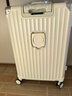 袋鼠（KANGAROO）鋁框行李箱大容量加厚多功能拉桿箱學(xué)生結實(shí)耐用可坐旅行箱密碼箱 象牙白 【全封閉內襯+折疊杯架】 26英寸  【學(xué)生返?！?曬單實(shí)拍圖