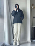 LEEREDPOI羽絨服男立領(lǐng)寬松休閑潮流百搭短款冬季保暖鴨絨冬天青年外套 白色 XL 約145-170斤可穿 曬單實(shí)拍圖