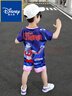迪士尼（Disney）奧特曼套裝兒童夏裝童裝2024新款小童衣服男童兩件套寶寶男孩短袖 藍(lán)色 140 曬單實(shí)拍圖