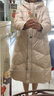 羽絨服女式長款過膝冬季連帽寬松加肥大碼加厚保暖30333 米黃 XL（建議90-105斤） 曬單實(shí)拍圖
