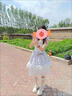 閃動(dòng)少女（SHANDONGSHAONV）緣結(jié)戀曲Lolita花嫁洛麗塔jsk洋裝吊帶連衣裙 藍(lán)色裙子+別針蝴蝶結(jié) S (75斤到85斤) 曬單實(shí)拍圖