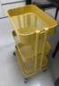 宜家（IKEA）拉斯克家居小推車(chē)置物架廚房?jì)ξ锛芸蛷d大容量?jì)ξ锸占{架 【升級款】白色帶蓋大號 35*45*77cm 曬單實(shí)拍圖