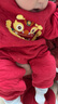 巴厘小豬（BALIPIG）嬰兒百天衣服中國風(fēng)龍寶寶紅色新年服秋冬季夾絲保暖新生兒連體衣 大紅 80cm 曬單實(shí)拍圖