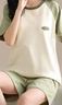 【品牌代工廠(chǎng)出品】女士睡衣純棉夏季圓領(lǐng)薄款短袖短褲家居服 CKE-W6177女套裝 XL 推薦120-140斤 曬單實(shí)拍圖