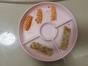 奧秀（OXO）輔食碗吸盤(pán)碗碟寶寶餐具防滑防掉兒童小孩吃飯訓練工具 吸盤(pán)分格碟 淺粉 曬單實(shí)拍圖