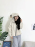 尚靜休閑連帽短外套女2025春秋新款時(shí)尚氣質(zhì)戶(hù)外運動(dòng)夾克寬松短款上衣 米色 M 曬單實(shí)拍圖