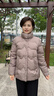 雪中飛羽絨服女2025冬季短款翻領(lǐng)冬裝90絨保暖外套媽媽裝卡其色XL 曬單實(shí)拍圖