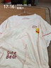 紫色花語(yǔ)【帶胸墊防尷尬】睡衣女士夏季2025年新款家居服短袖乳白小熊L 曬單實(shí)拍圖