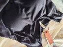 金三塔背心女真絲桑蠶絲帶罩杯Bra-in背心小衫 黑色7100 L 曬單實(shí)拍圖