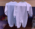 班杰威爾嬰兒衣服春秋季夾棉連體衣寶寶保暖哈衣爬服 保暖藍(lán)色2件裝 80碼 曬單實(shí)拍圖