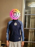迪卡儂（DECATHLON）潛水服男泳衣溫泉沖浪服濕衣水母衣長袖速干防曬 【上衣-拉鏈款】深藍拼接新款 XL 曬單實拍圖