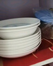 8英寸純白新骨瓷陶瓷釉下彩2只裝盤 純白 6個 8英寸 曬單實拍圖
