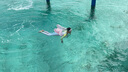 奇動(dòng)【小海豚】女童夏防曬抗氯速干連體泳衣兒童泳裝 粉藍黃漸變 160 曬單實(shí)拍圖