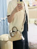蔻馳（COACH）新款奧萊女士夏季經(jīng)典標(biāo)志MOLLIE 25號托特包單肩斜挎包 SV/沙黃色/灰褐色 曬單實拍圖
