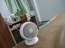 海爾（Haier） 電風(fēng)扇迷你USB手持充電臺式循環(huán)扇風(fēng)扇輕音辦公室桌面小型掛壁風(fēng)扇小型空氣循環(huán)扇學(xué)生宿舍風(fēng)扇 搖頭款LSF-CE101(W) 曬單實(shí)拍圖