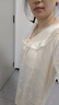貓人睡衣女士冰絲夏季女涼感帶胸墊法式純欲風(fēng)蕾絲短袖睡裙家居服 曬單實(shí)拍圖