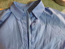 茵曼2025秋冬女裝新款簡(jiǎn)約通勤100棉藍色襯衫寬松翻領(lǐng)長(cháng)袖襯衣 天空藍 S 曬單實(shí)拍圖