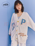 gelatopique25秋冬新品男女同款哆啦A夢聯(lián)名提花開衫PUNT254001 灰白色 S 曬單實拍圖