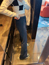 棠暖微喇叭褲女春秋季2025新款高個(gè)子加長(cháng)版運動(dòng)衛褲顯瘦女士休閑褲子 藏青小個(gè)子款 M 95-110斤 曬單實(shí)拍圖