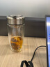 富光玻璃杯雙層 帶茶隔高硼硅玻璃水杯 茶水分離車(chē)載泡茶杯子男400ml 曬單實(shí)拍圖