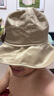 上海故事帽子女士春夏季防曬漁夫帽簡(jiǎn)約太陽(yáng)帽透氣便攜可折疊遮陽(yáng)帽 卡其 曬單實(shí)拍圖