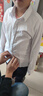 羅蒙兒童白襯衫男童女童長(cháng)袖小學(xué)生表演校園服飾 白色 140 曬單實(shí)拍圖