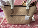 蔻馳（COACH）【品牌直供】女士GALLERY大號手提單肩包托特包拼色人造革 曬單實拍圖