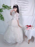思妙星兒童禮服花童婚紗公主裙女童輕奢小眾小主持人走秀鋼琴演奏演出服 香檳色 140 曬單實拍圖