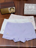 英氏（YEEHOO）兒童內褲中大童平角打底短褲不夾屁屁 琉璃紫(女寶3條裝) 130cm 曬單實(shí)拍圖