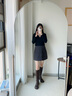 卓詩(shī)尼不過(guò)膝長(cháng)筒靴女2025秋冬新款高級簡(jiǎn)約風(fēng)粗跟黑色百搭騎士靴 棕色 37 曬單實(shí)拍圖