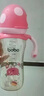 bobo寬口奶瓶新生兒吸管奶瓶嬰兒6個(gè)月以上ppsu大寶寶奶瓶 紅色 330ml帶LL號【9-12月】 曬單實(shí)拍圖