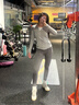 維多利亞旅行者（VICTORIATOURIST）瑜伽服套裝女秋冬跑步運動(dòng)健身服普拉提訓練長(cháng)袖修身兩件套灰L 曬單實(shí)拍圖
