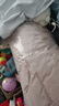 森馬（Semir）輕松羽絨|羽絨服女寬松連帽面包服時尚冬防潑水防風外套百搭 橡皮粉（白鴨絨）61214 M 曬單實拍圖