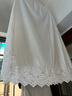 IFSONG內襯裙旗袍防走光漢服襯裙半身長(cháng)裙安全裙白色蕾絲花邊馬面打底裙 白色70CM 曬單實(shí)拍圖