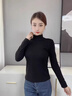 浪莎德絨打底衫女秋冬款內搭半高領(lǐng)修身長(cháng)袖雙面加絨外穿洋氣保暖上衣 黑色 -半高領(lǐng) M 【適合85-105斤】 曬單實(shí)拍圖
