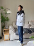 鴨鴨【320g充絨】羽絨服男短款2025冬季新款加厚零下極寒面包服外套 青光黑色 L (建議130-150斤) 曬單實拍圖