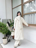 艾萊依【宋佳同款】鵝絨服女2025新款氣質(zhì)風衣羽絨服可脫卸圍巾長款外套 乳灰米-升級款 S 【建議110-130斤】155 曬單實拍圖