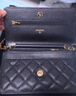 香奈兒（Chanel）女包 CHANEL WOC金扣顆粒壓花菱格紋小牛皮羊皮鏈條包 斜挎發(fā)財包 AP0250 Y01864 C3906 18.5X13X3.0厘米 曬單實(shí)拍圖