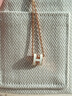 愛馬仕（HERMES）Mini Pop H項(xiàng)鏈 玫瑰金鏈條橢圓立體琺瑯項(xiàng)鏈送女友節(jié)日送禮 白色玫瑰金H147992FO49 鏈長40cm吊墜0.7*0.9cm 曬單實(shí)拍圖