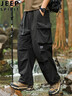 JEEP SPIRIT吉普休閑褲男秋冬季多口袋沖鋒褲子男寬松工裝男褲 黑色 2XL 曬單實(shí)拍圖