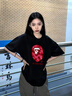 BAPE POLK官方波爾克聯(lián)名系列潮牌經(jīng)典正品猿人頭半袖上衣男女同款短袖T恤 黃色 XL 建議140-160 曬單實(shí)拍圖