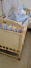 優(yōu)樂(lè )博（ULOP）嬰兒床實(shí)木無(wú)漆可移動(dòng)拼接寶寶床多功能帶尿布臺新生兒bb搖搖床 嬰兒床[送皇冠5件套+蚊帳+棕墊] 曬單實(shí)拍圖