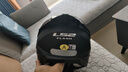 LS2情侶摩托車(chē)頭盔男女機車(chē)賽車(chē)四季全盔兒童盔防霧大尾翼802 啞黑 2XL(建議57-58頭圍) 曬單實(shí)拍圖
