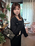 CinvaiKrose通勤包包女包2025年新款斜挎包女士單肩菱格鏈條包生日禮物送女友 黑色【小號】生日禮物可代寫(xiě)賀卡 曬單實(shí)拍圖